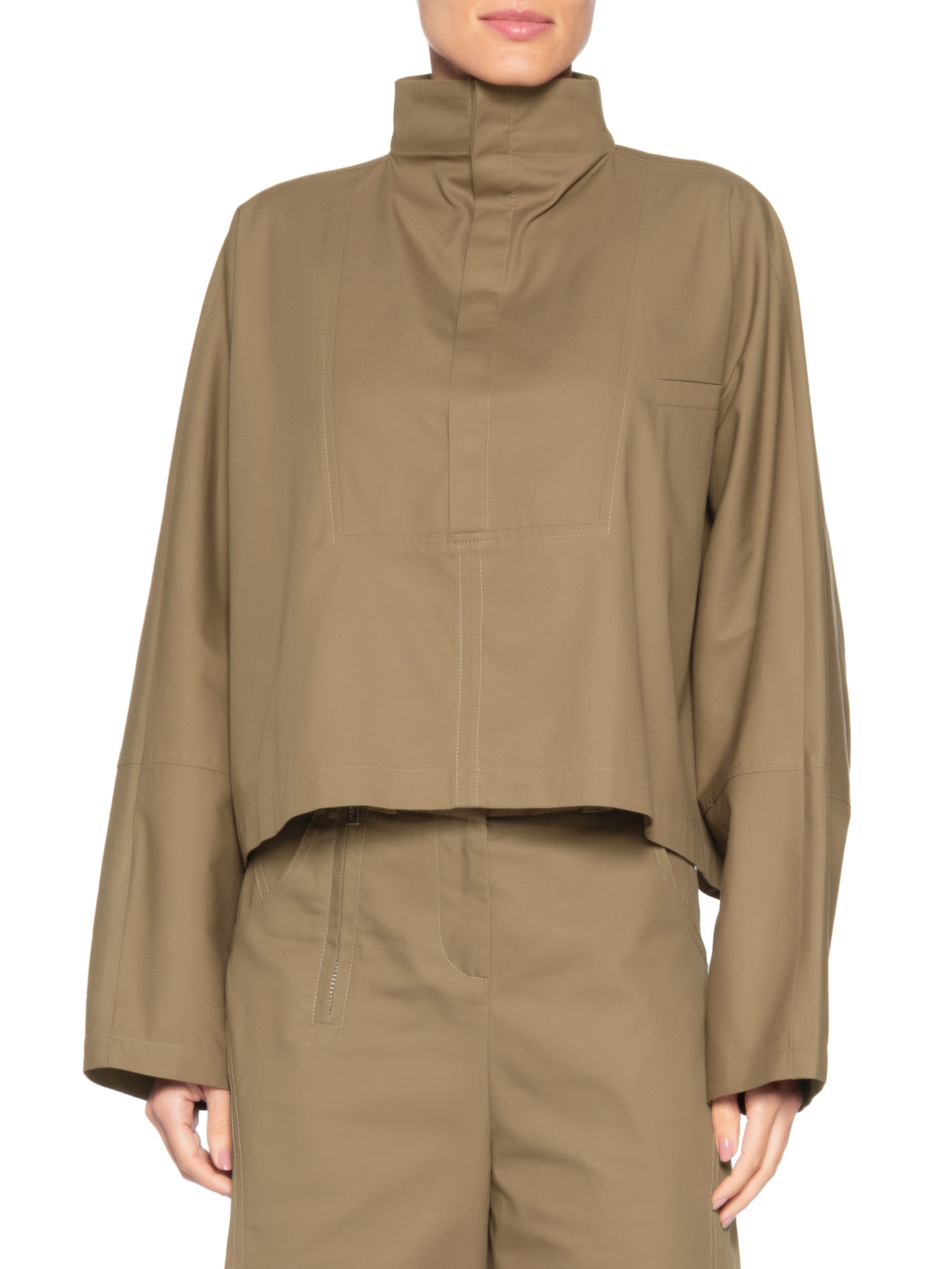 Camisa Folded Feminina Bege Francesca