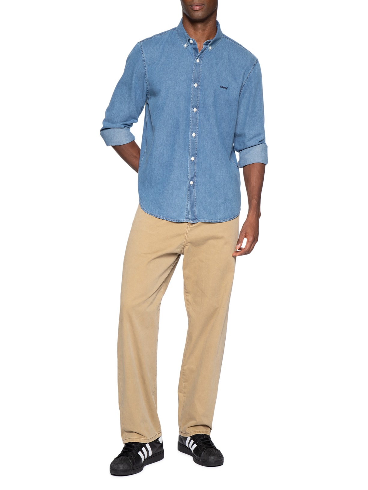 Camisa Jeans Authentic Button Down Azul Levi's