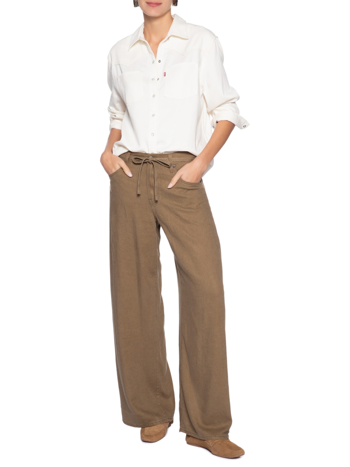 Camisa Jeans Feminina Teodora Western Branco Levi's