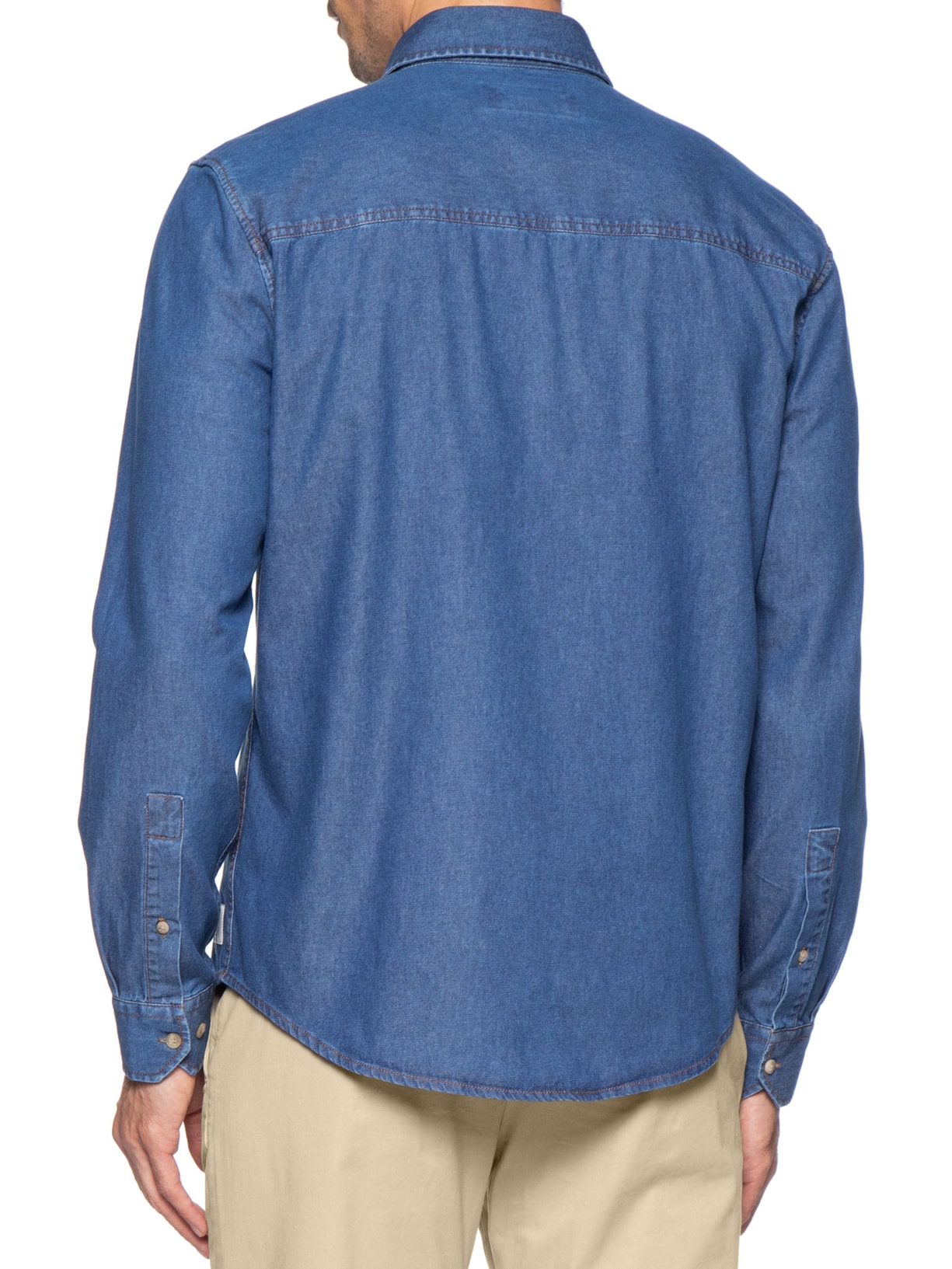 Camisa Jeans Masculina Azul Zapalla