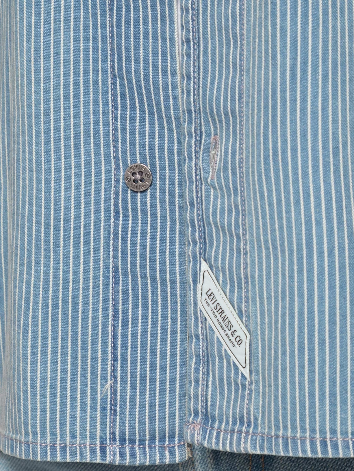 Camisa Jeans Masculina Long Sleeve Auburn Worker Azul Levi's