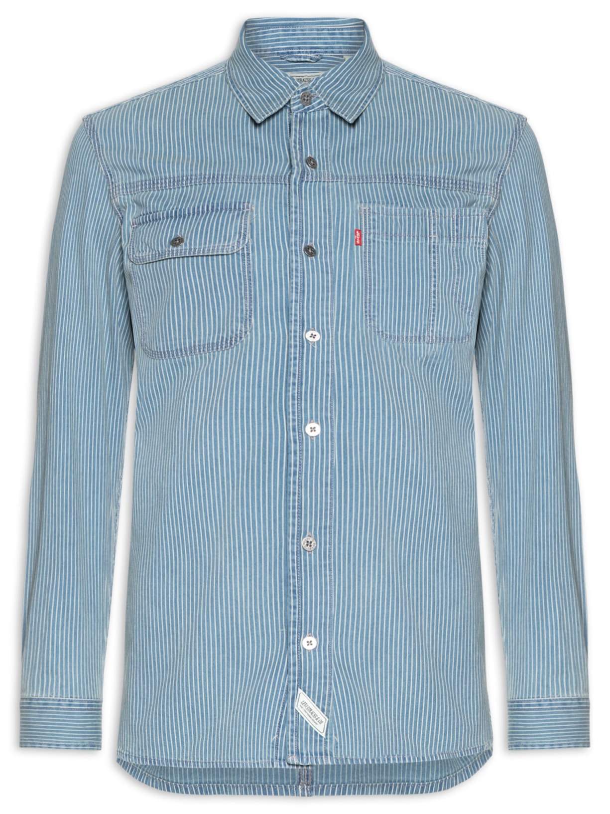 Camisa Jeans Masculina Long Sleeve Auburn Worker Azul Levi's