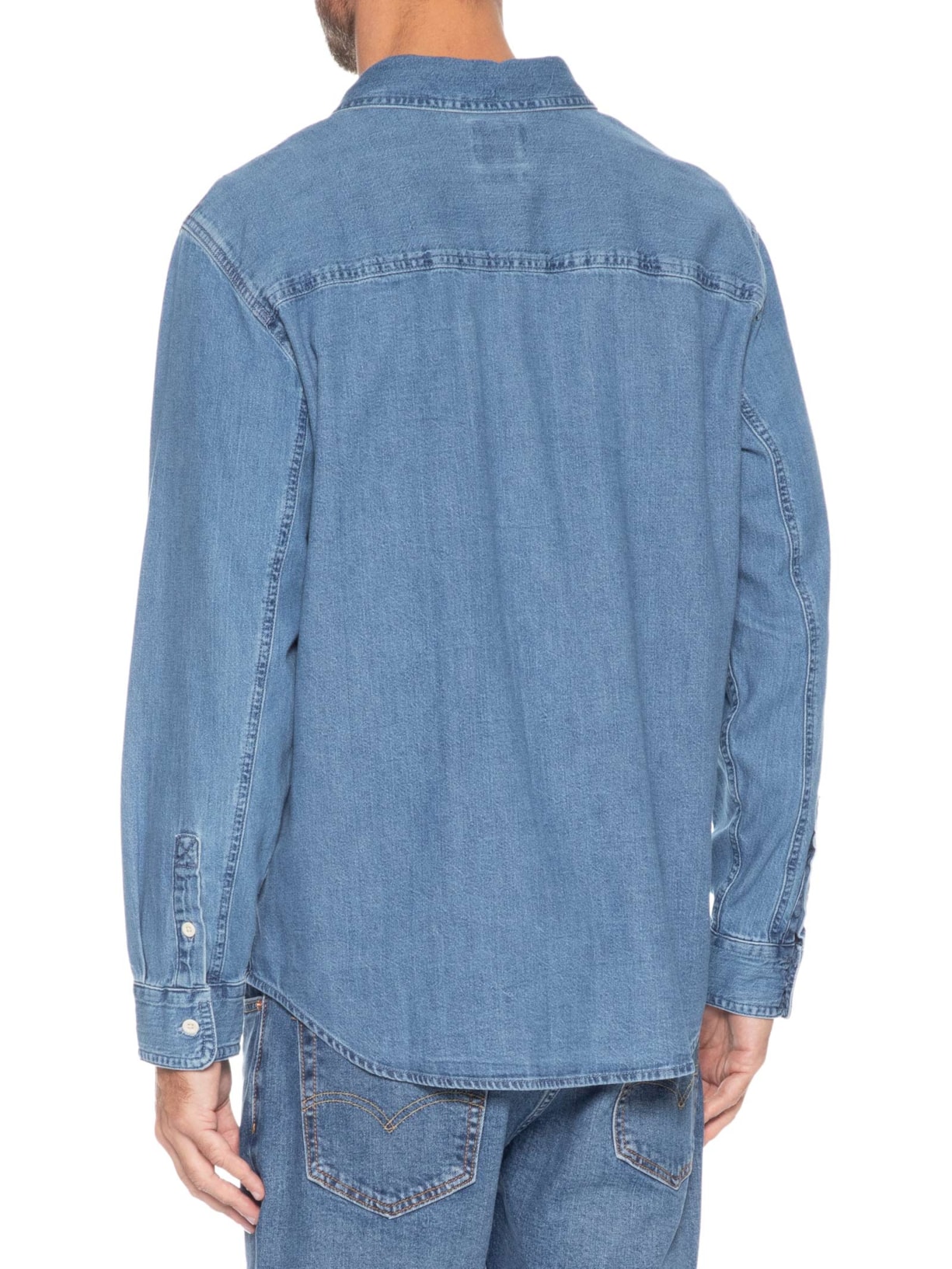 Camisa Jeans Masculina Relaxed Fit Mariposa Worker  – Azul Levi's