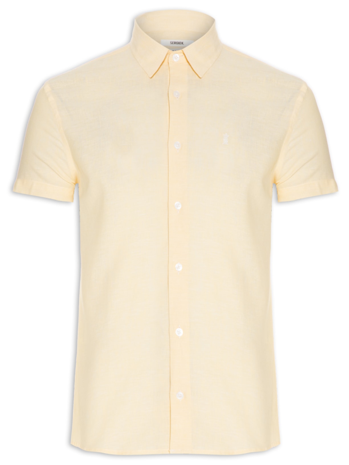 Camisa Linho Casual - Amarelo