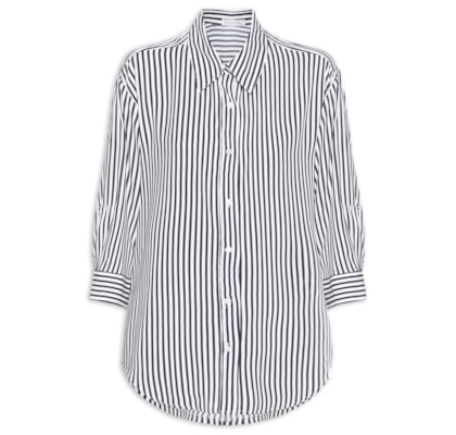 Camisa Listrada Feminina - Azul