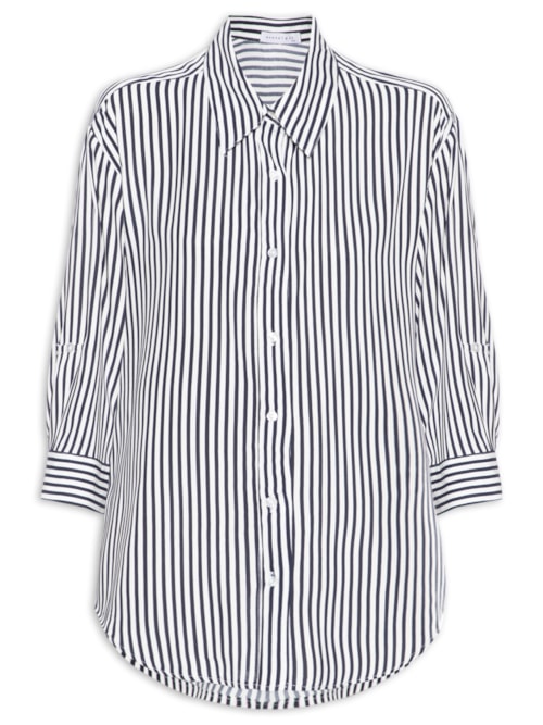 Camisa Listrada Feminina - Azul