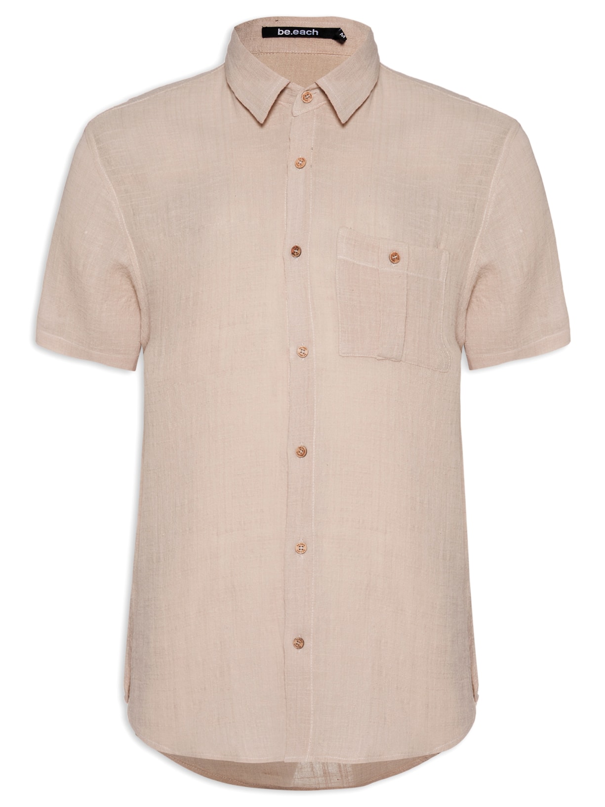 Camisa Manga Curta Atalaia Bege Be.each