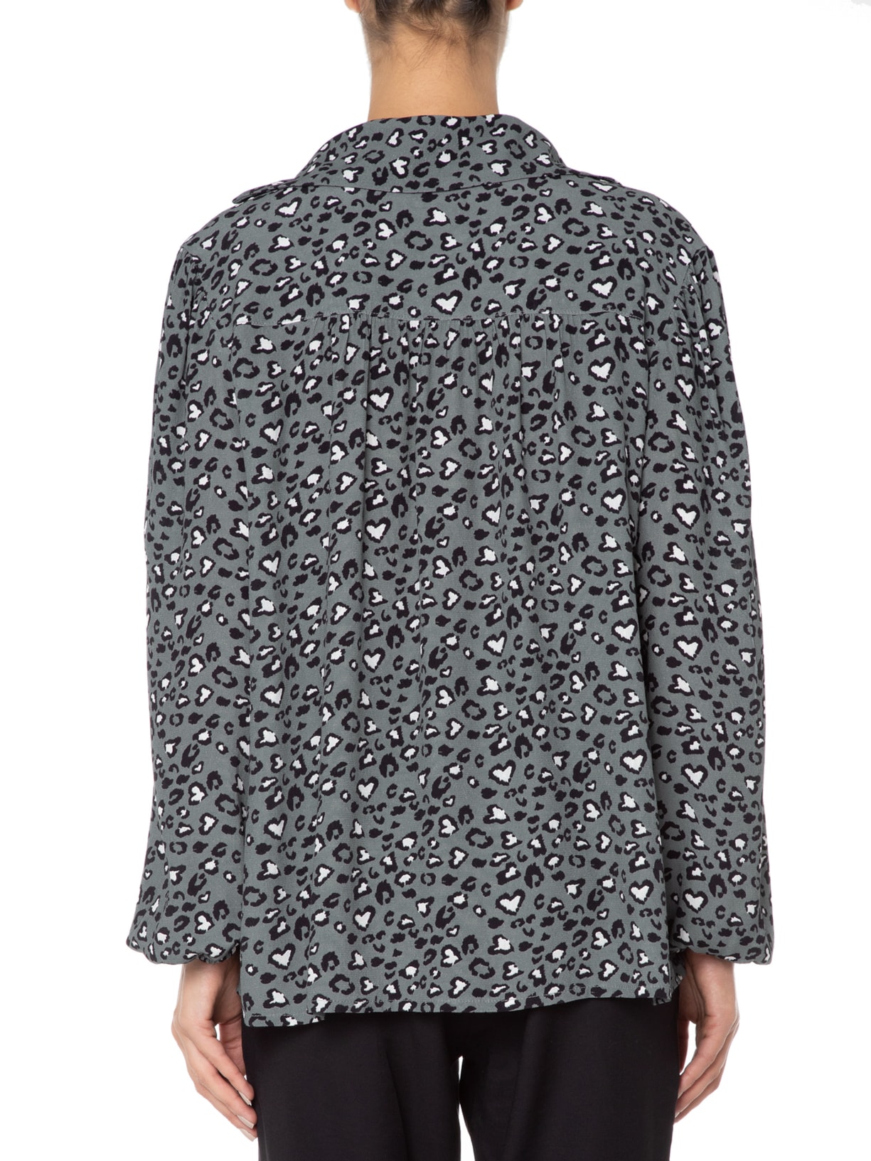 Camisa Manga Longa Animal Heart Cinza Twenty Four Seven