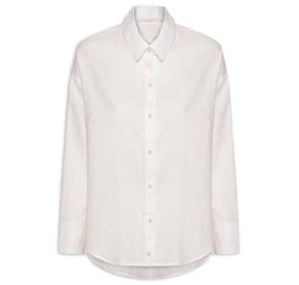 Camisa Manga Longa Feminina  -  Branco