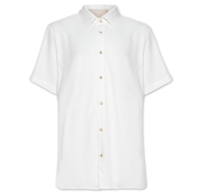 Camisa Masclina Linho Básica - Off Whte