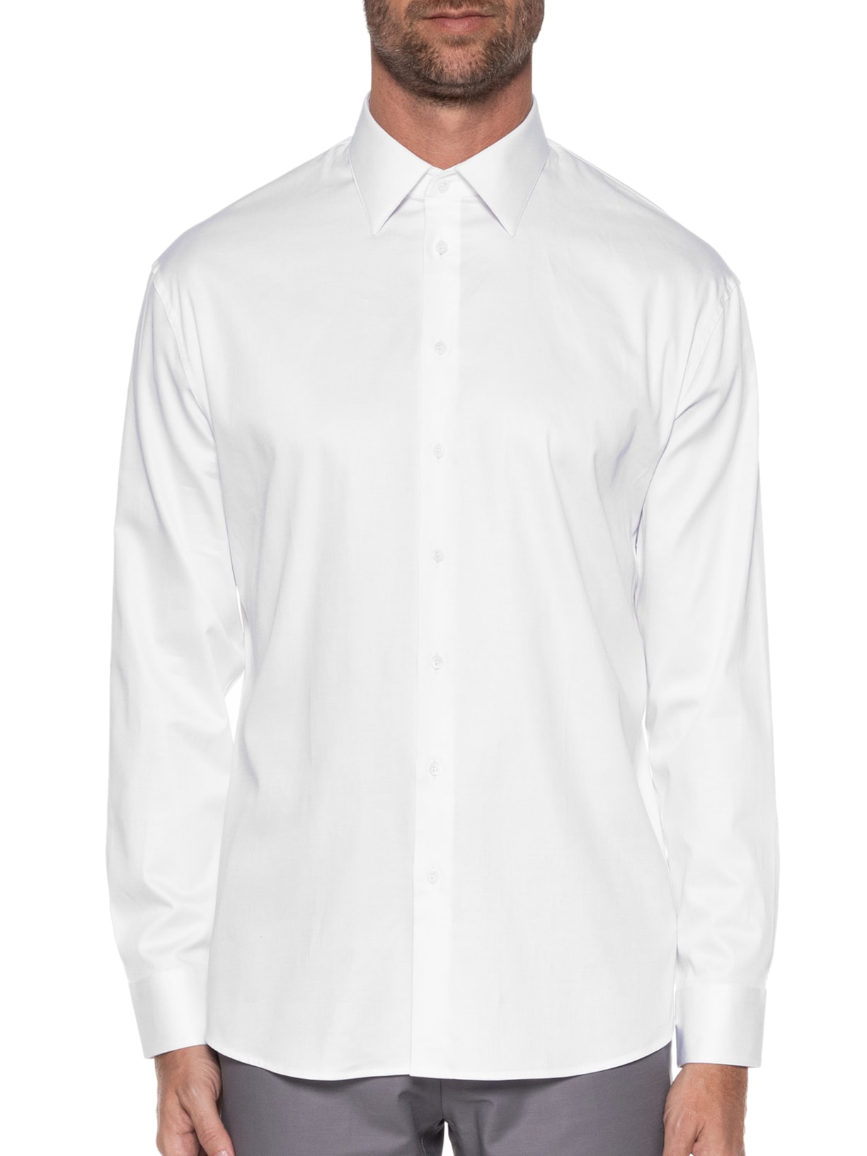 Camisa Masculin Austin Reg Manga Longa Branco Ricardo Almeida