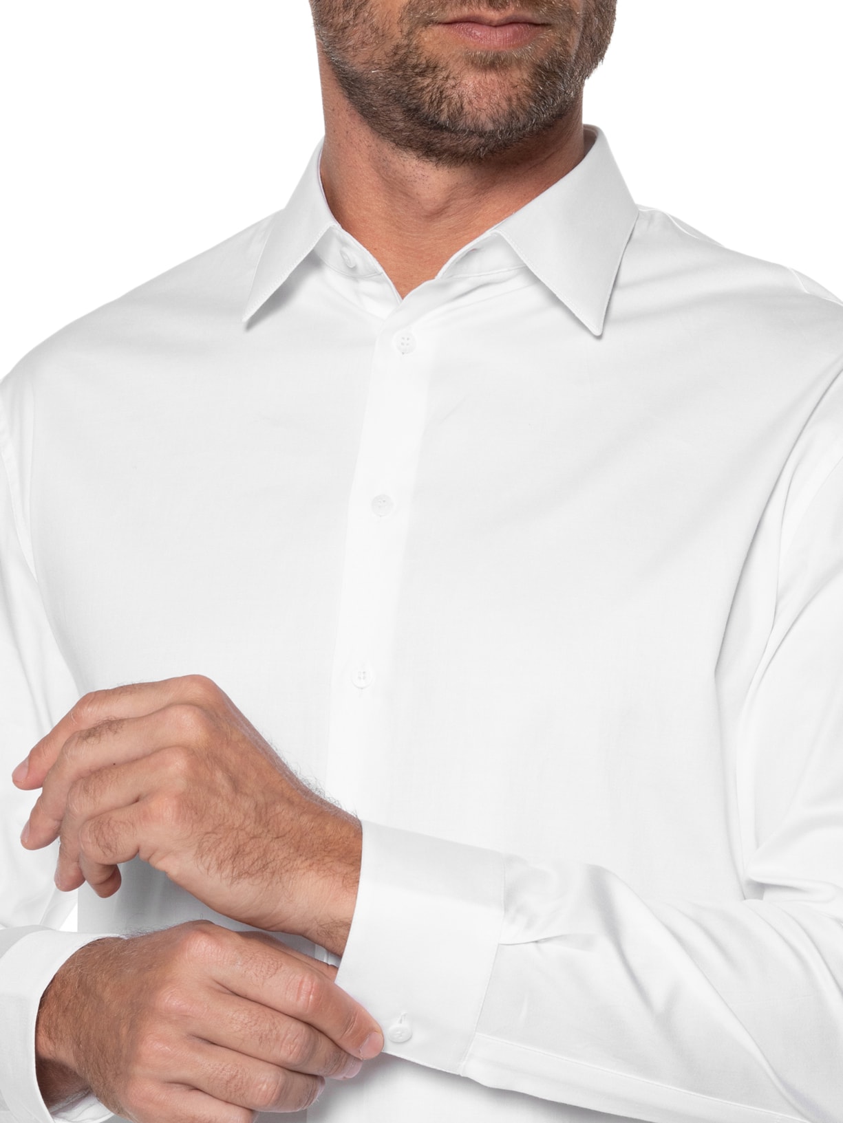 Camisa Masculin Austin Reg Manga Longa Branco Ricardo Almeida