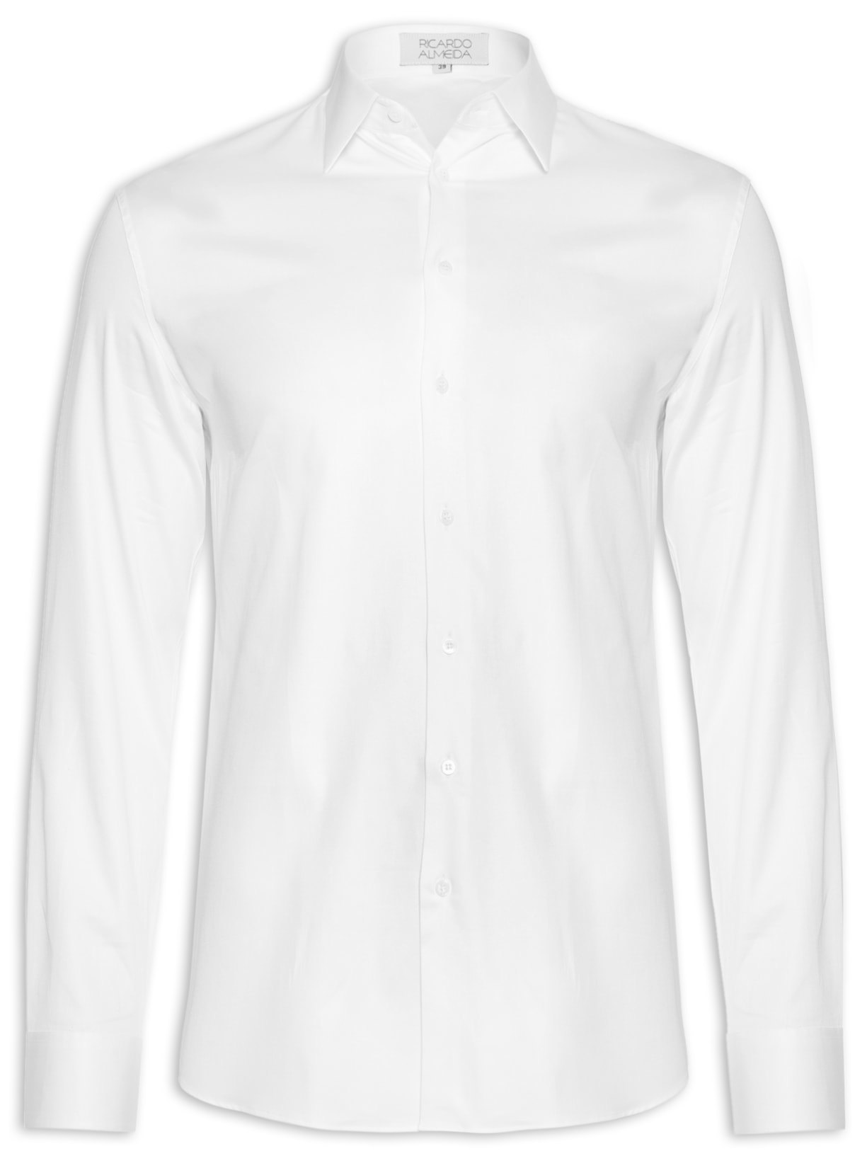 Camisa Masculin Austin Reg Manga Longa - Branco