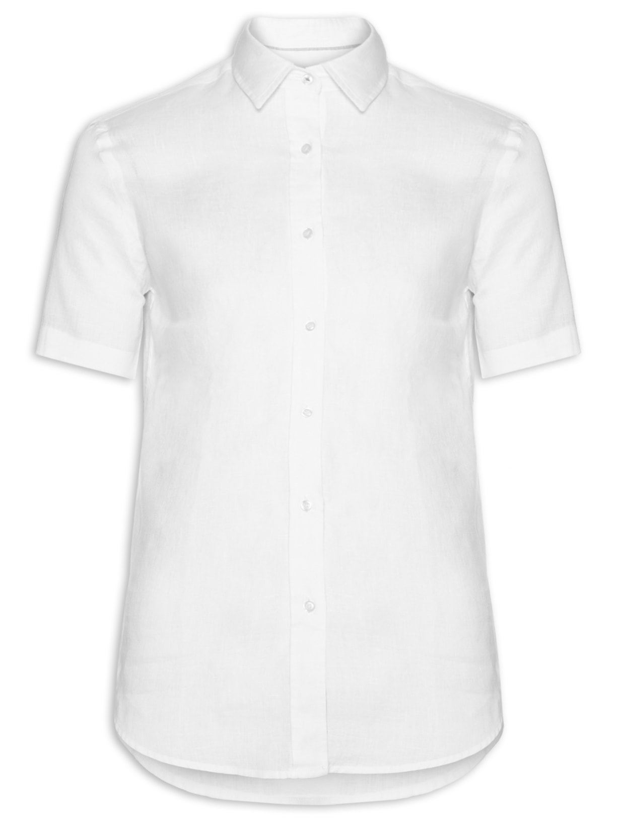 Camisa Masculina 100% Linho Branco Pineapple