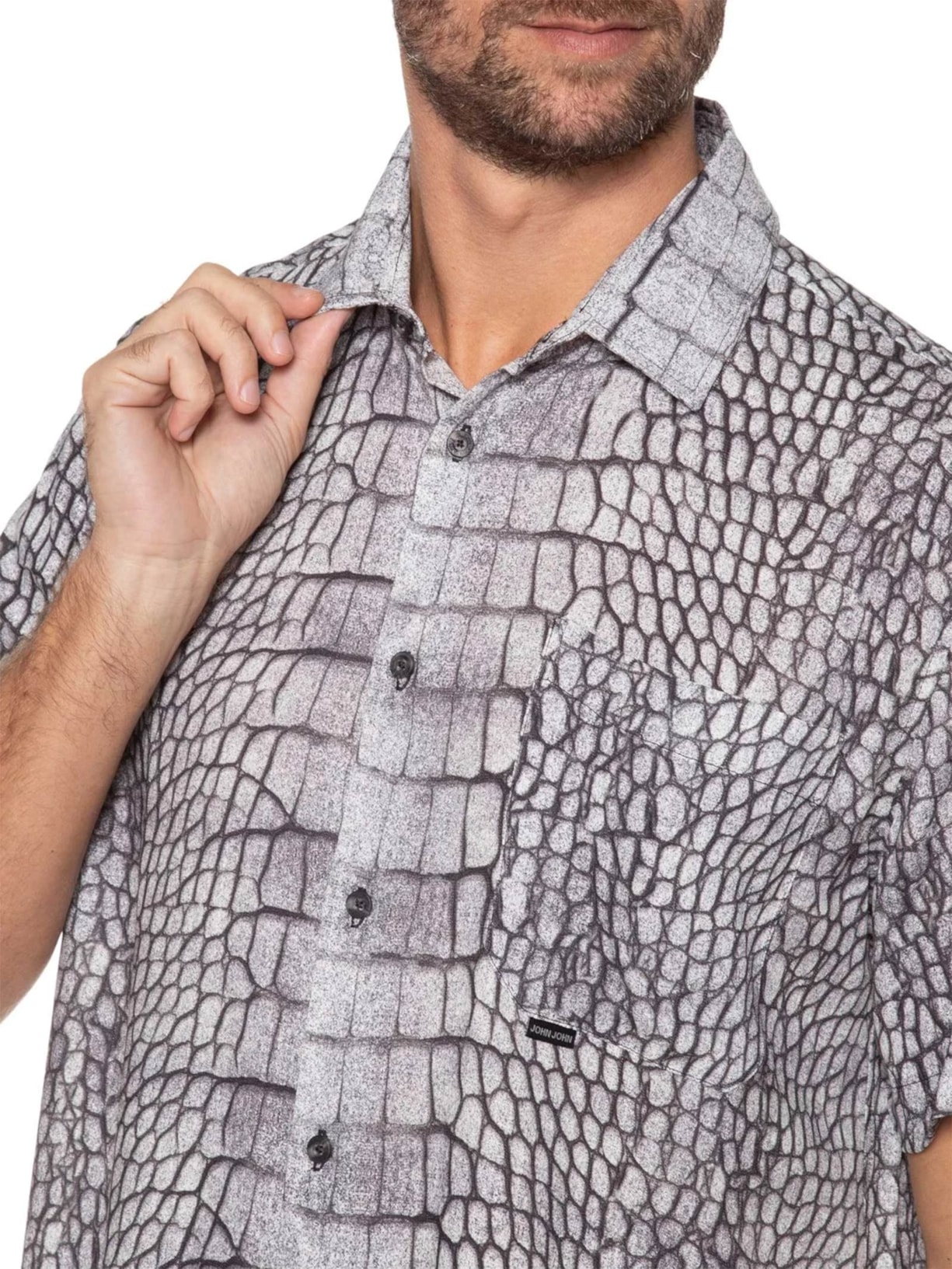 Camisa Masculina Albine Animal Print John John