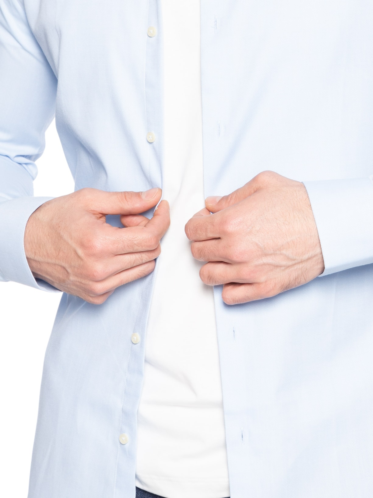 Camisa Masculina Algodão Maquinetado Azul Aramis