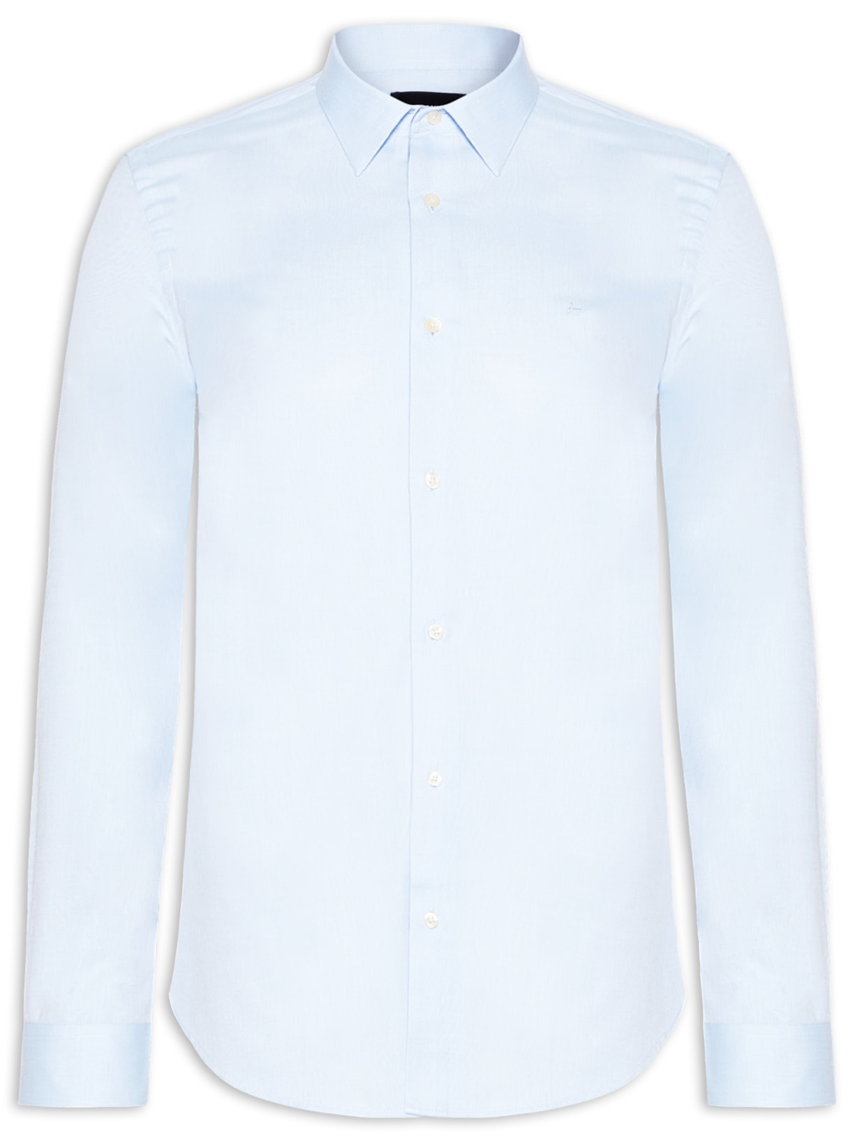 Camisa Masculina Algodão Maquinetado Azul Aramis