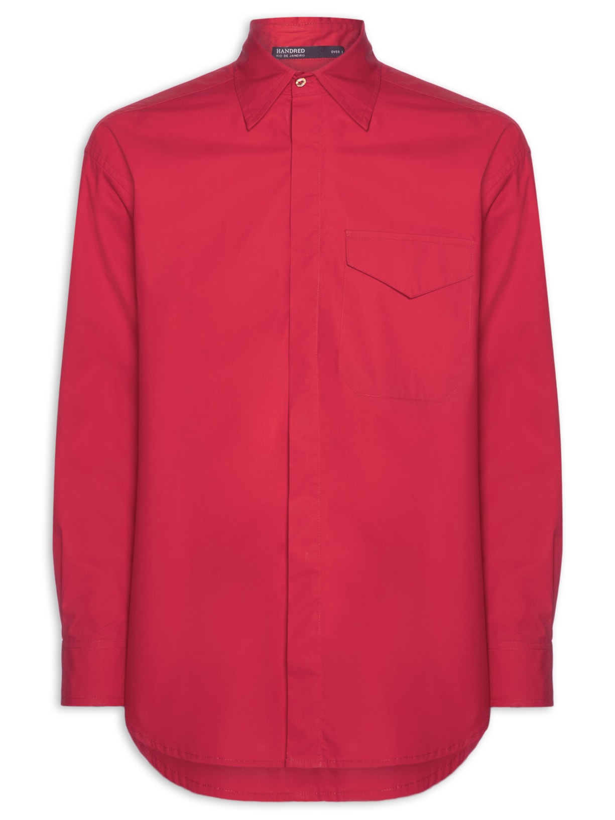 Camisa Masculina Algodão Max Prega Vermelho Handred