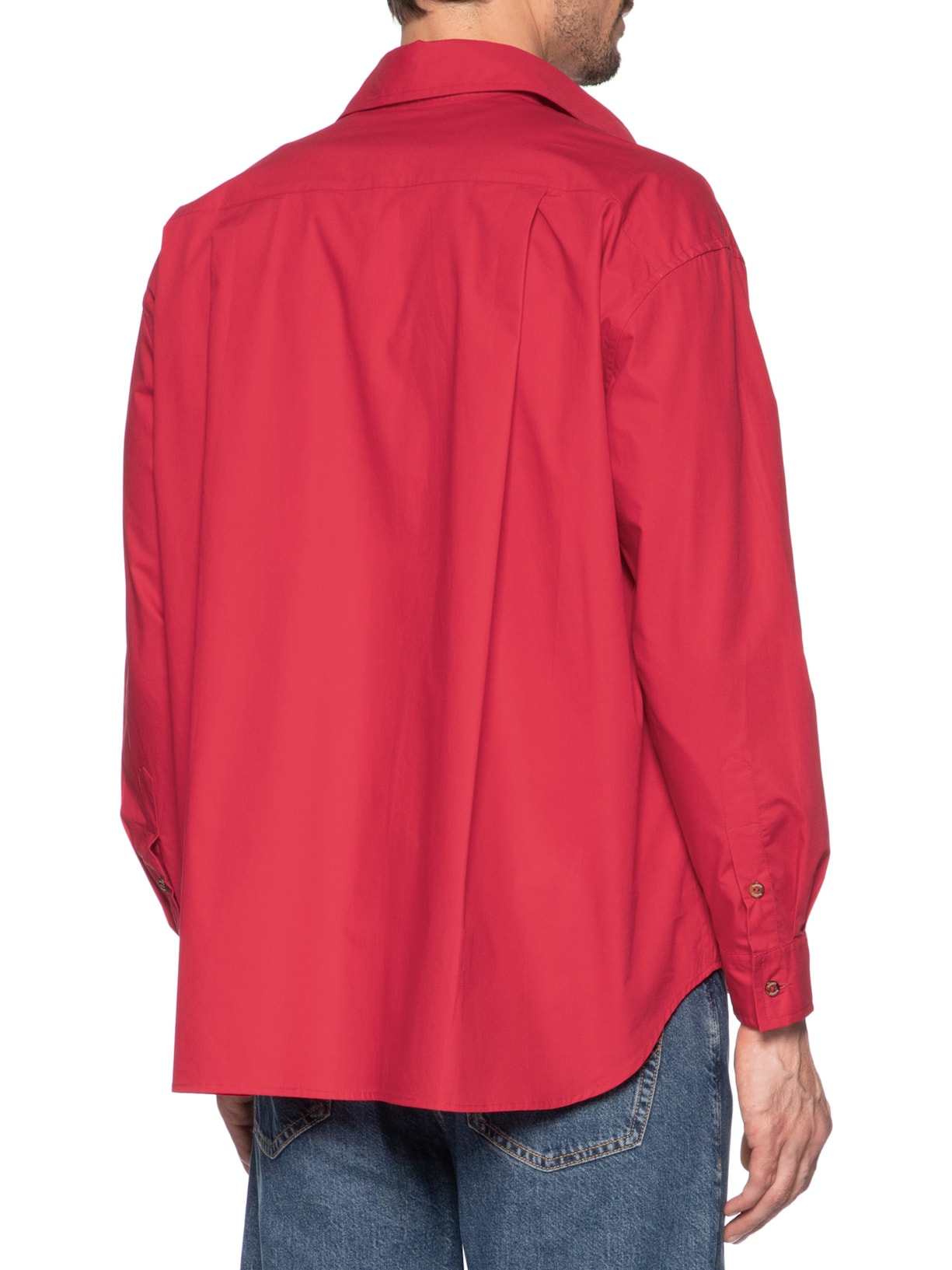 Camisa Masculina Algodão Max Prega Vermelho Handred