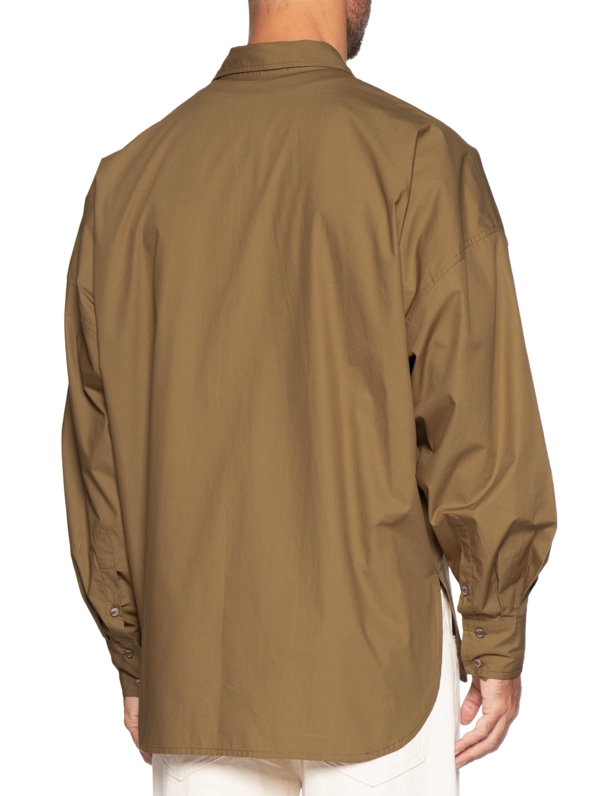 Camisa Masculina Algodão Pala Bolso – Marrom Handred