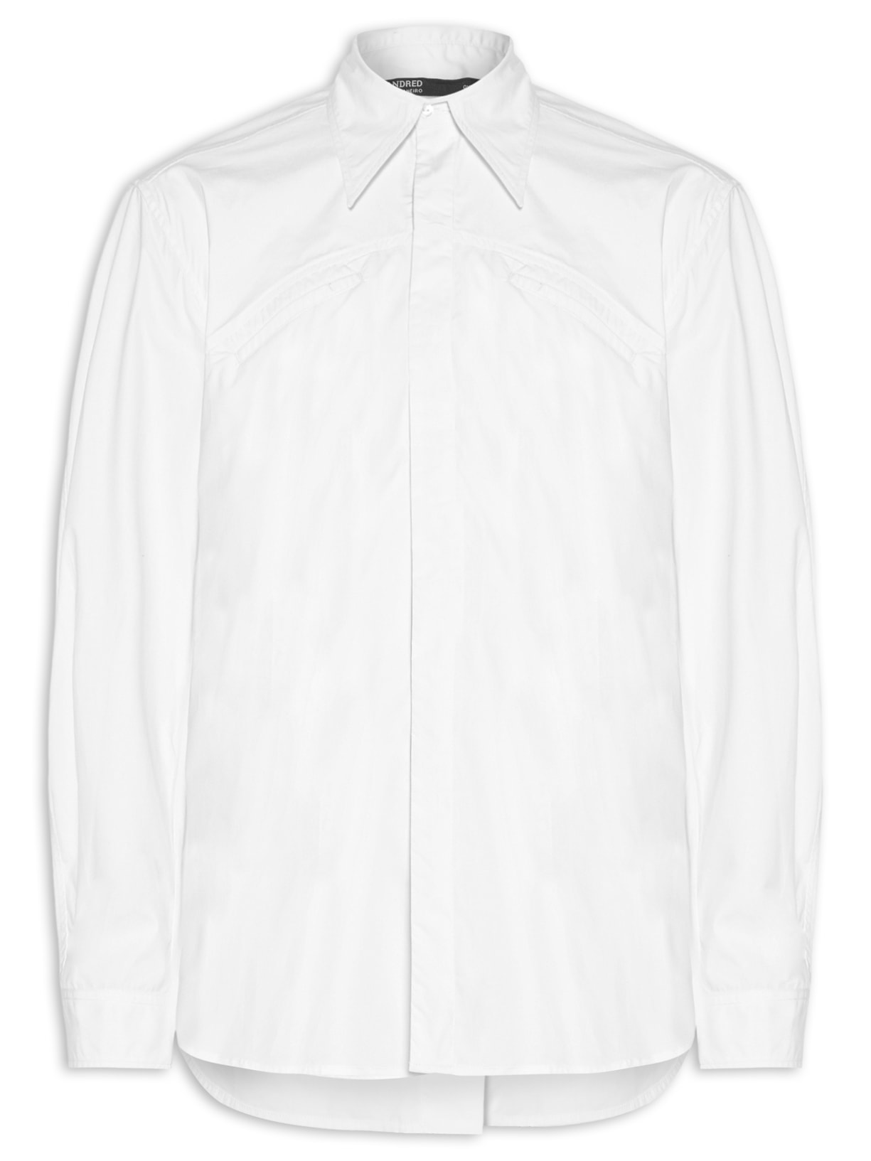 Camisa Masculina Algodão Pala Curva - Branco