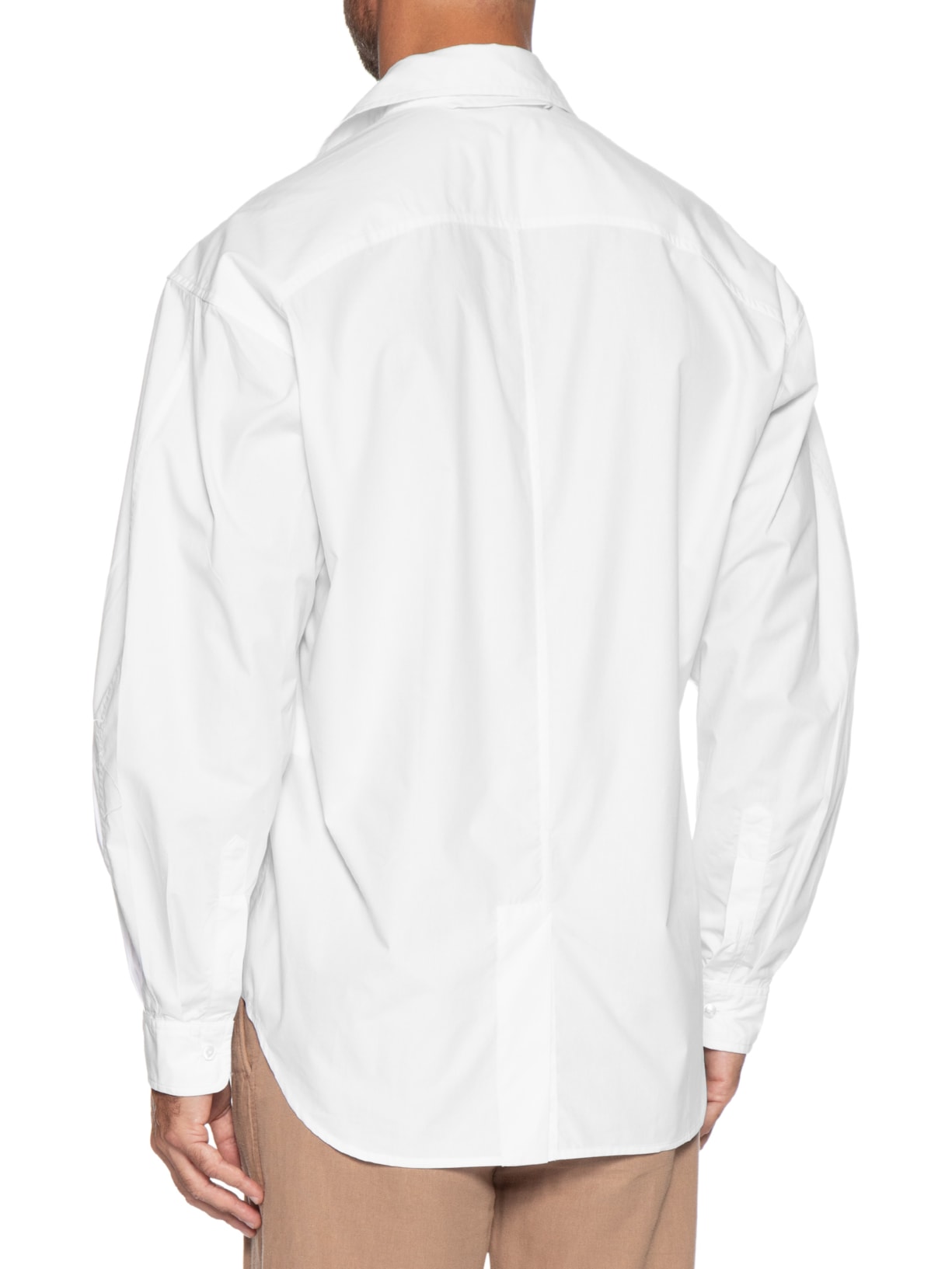 Camisa Masculina Algodão Pala Curva – Branco Handred
