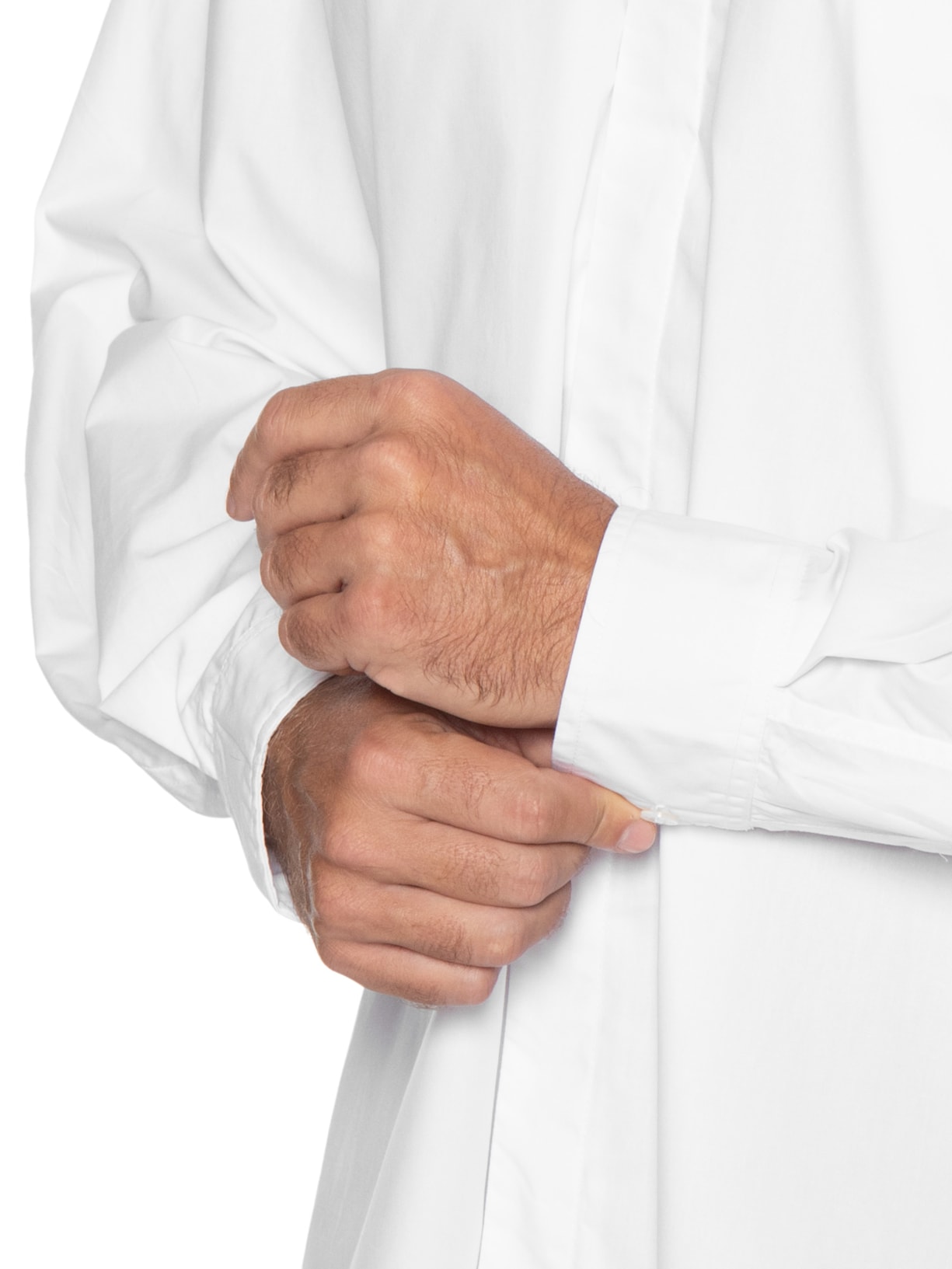 Camisa Masculina Algodão Pala Curva – Branco Handred