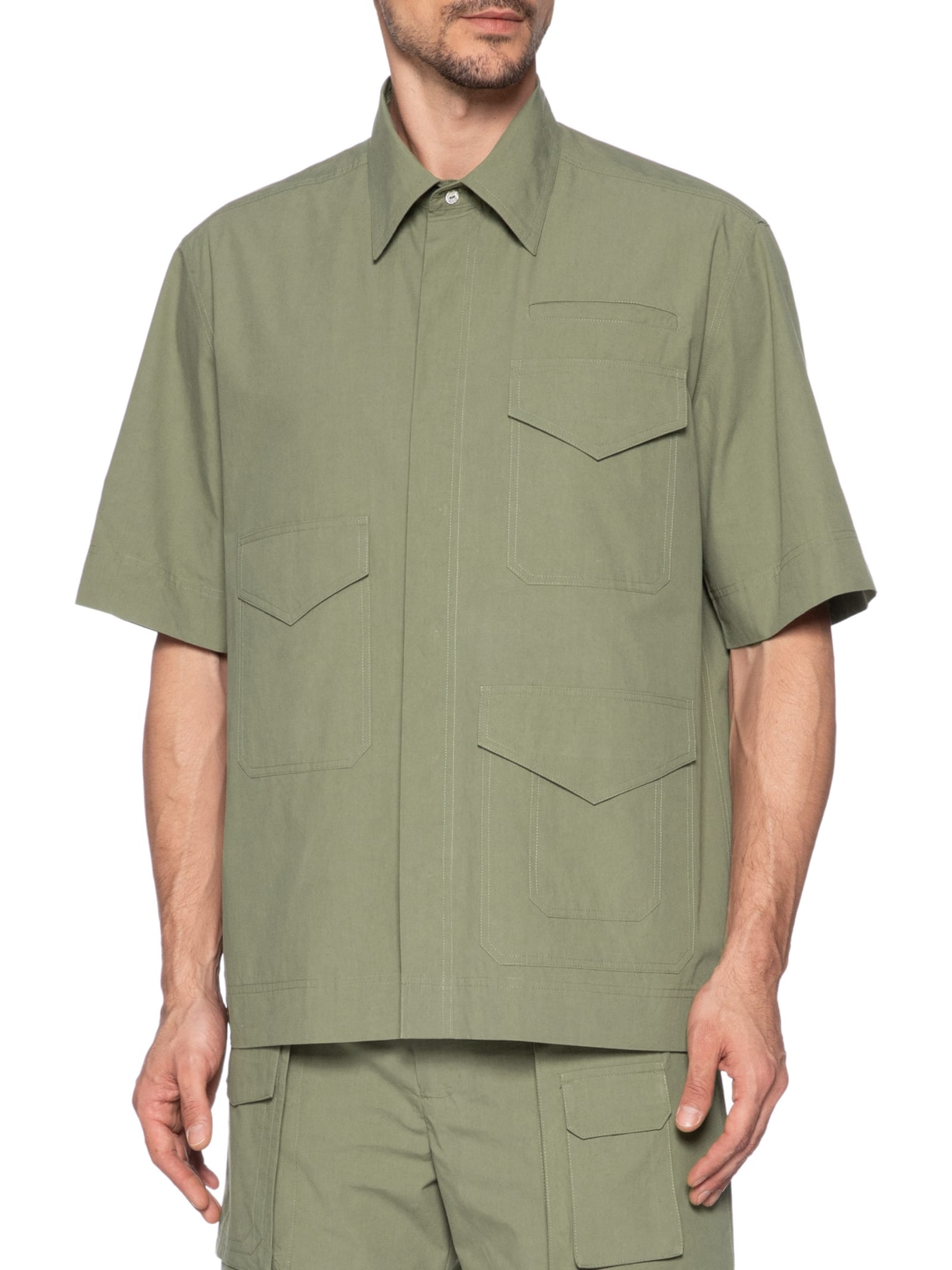 Camisa Masculina Algodão Parka Verde Handred