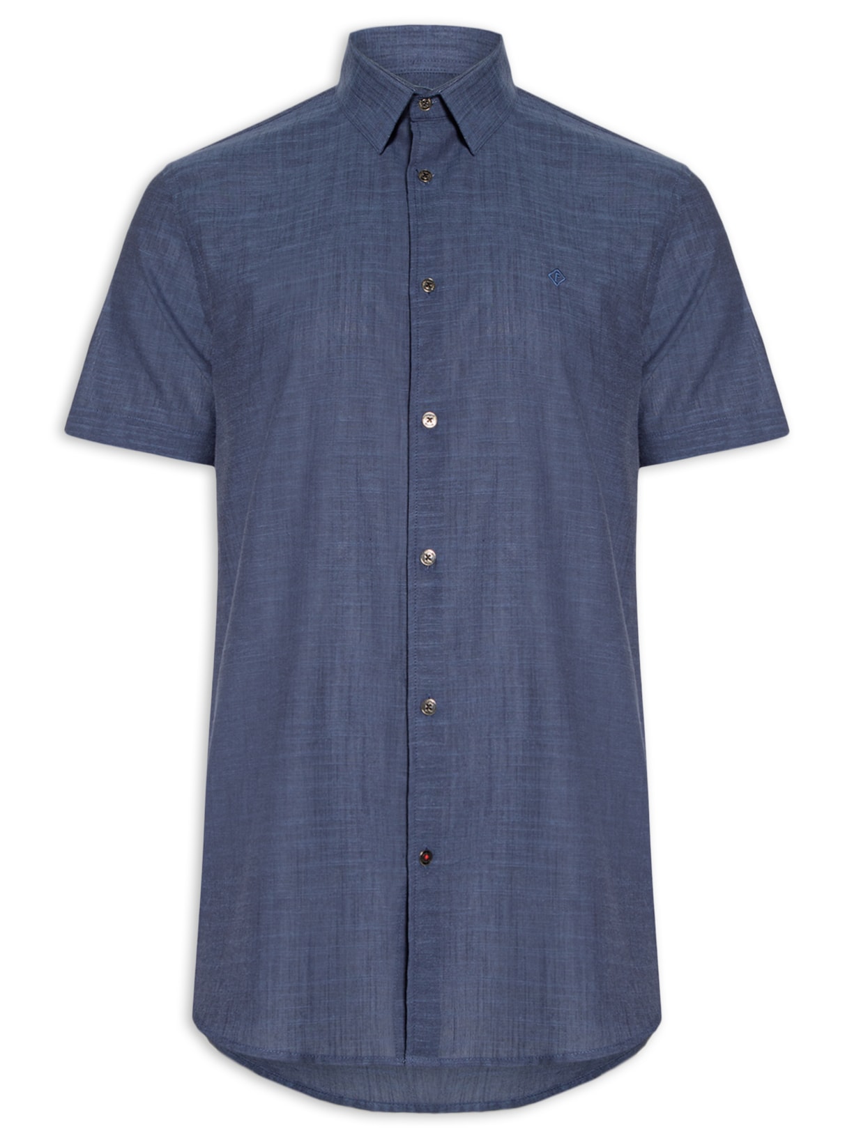 Camisa Masculina Algodão Relax - Azul