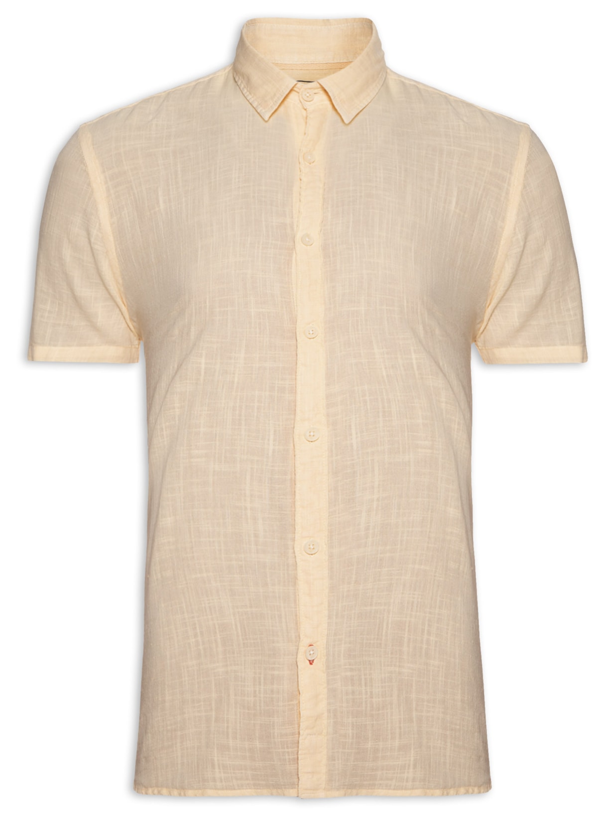 Camisa Masculina Algodão Tinturada - Amarelo