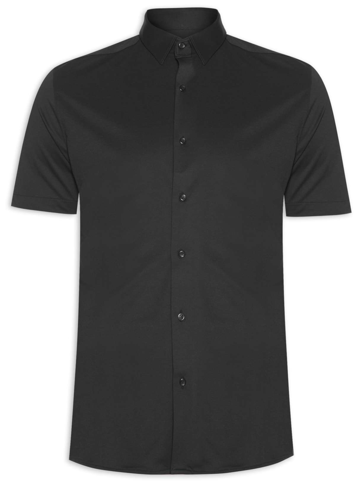 Camisa Masculina Anatomica Lisa - Preto