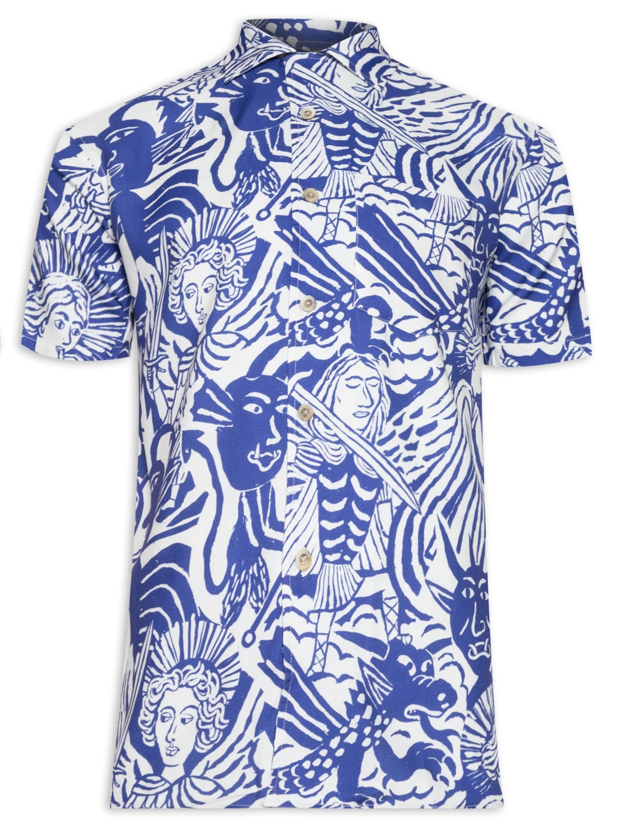 Camisa Masculina Angels & Demons - Azul
