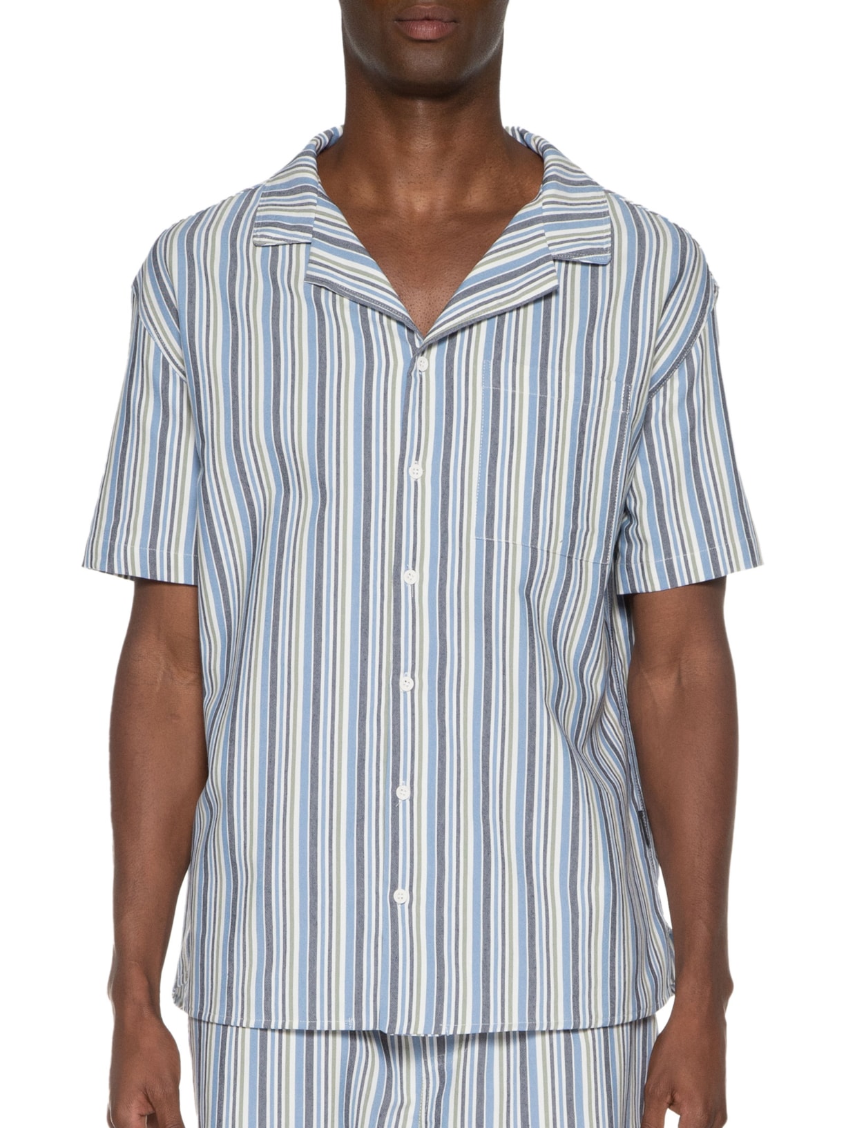 Camisa Masculina Arpoador Listras Azul Be.each