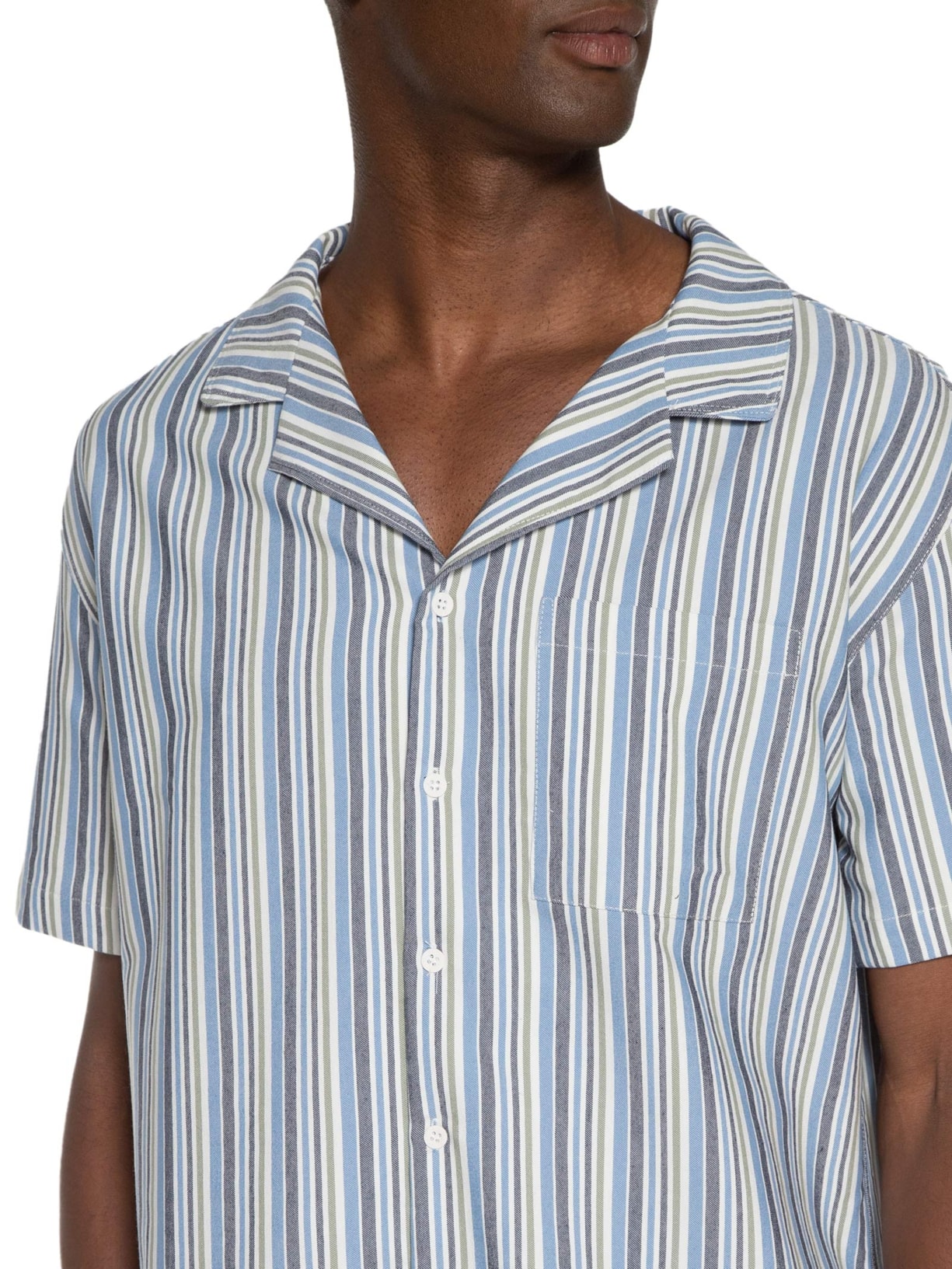 Camisa Masculina Arpoador Listras Azul Be.each