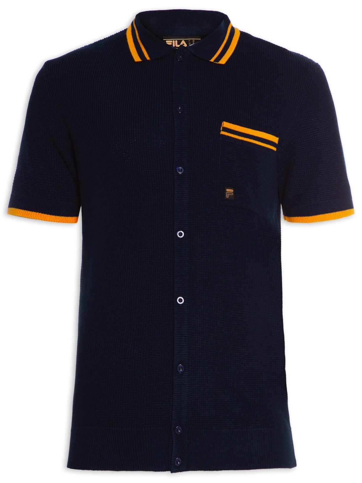 Camisa Masculina Ascari Waffle Knitted - Azul