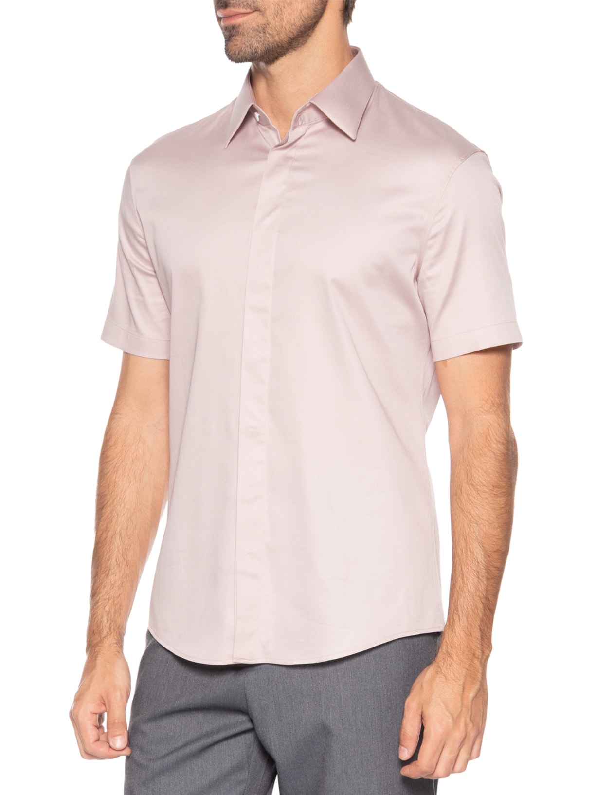 Camisa Masculina Austin Algodão Pima Rosa Ricardo Almeida