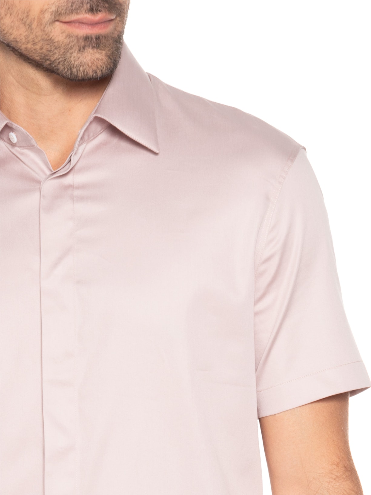 Camisa Masculina Austin Algodão Pima Rosa Ricardo Almeida