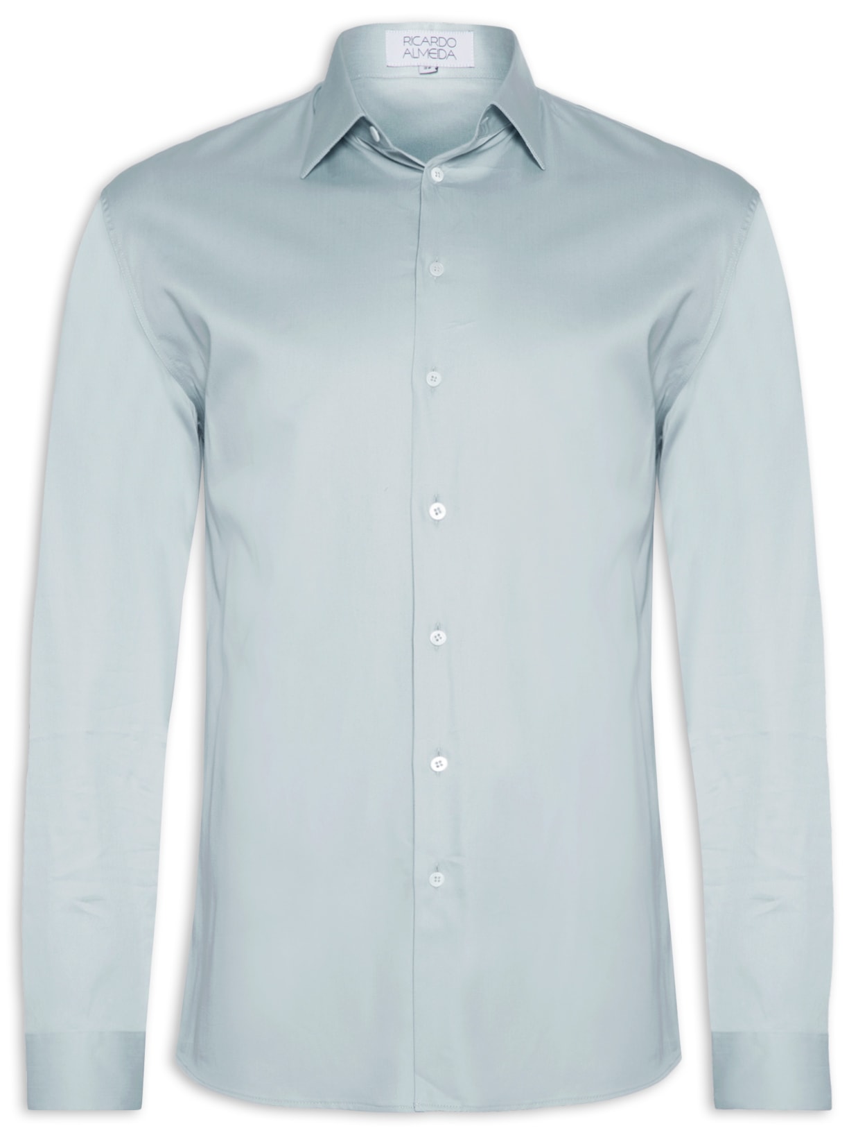 Camisa Masculina Austin Reg Manga Longa Se - Azul