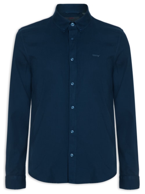 Camisa Masculina Authentic Button Down - Azul