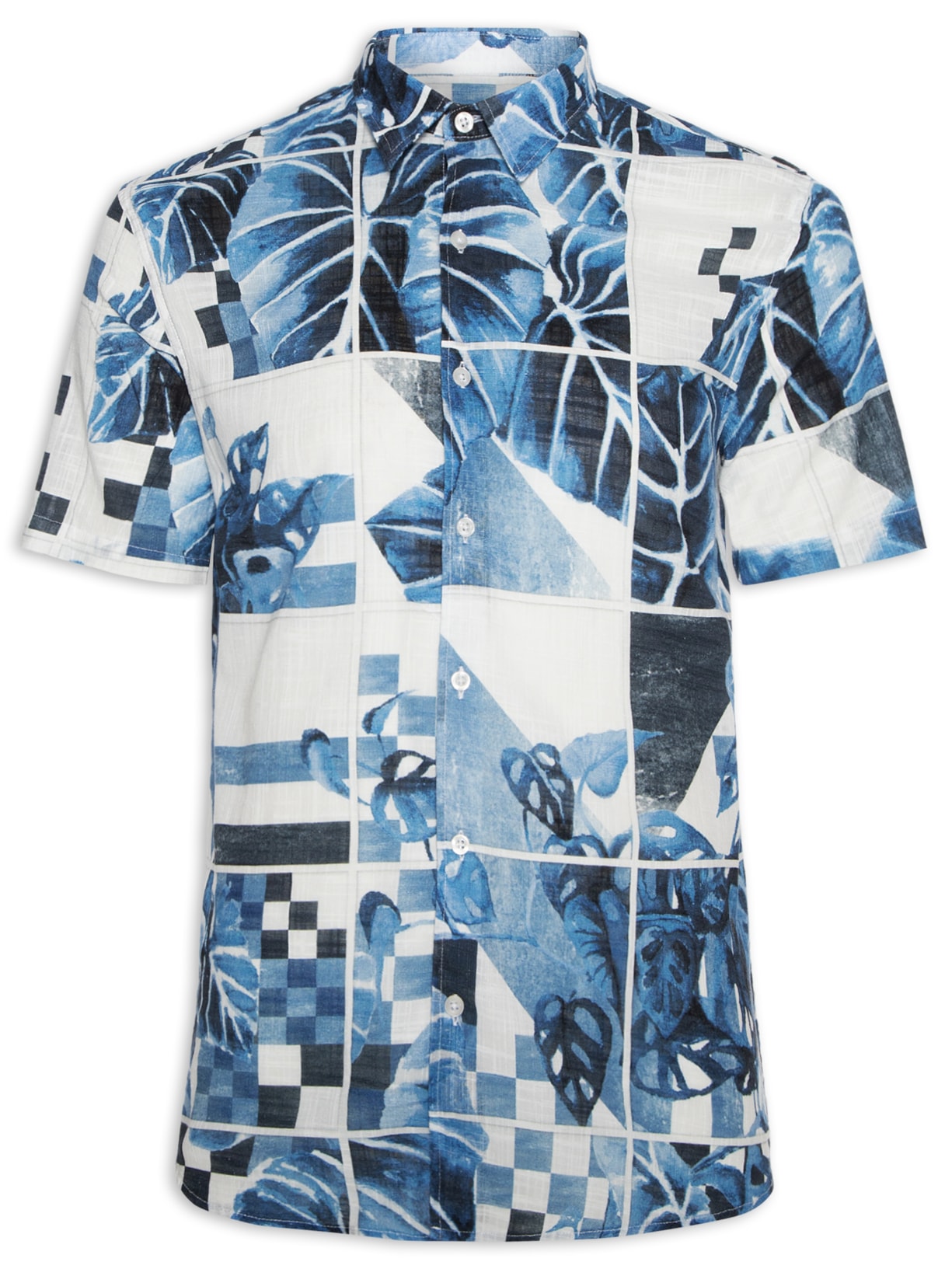 Camisa Masculina Azulejo - Azul