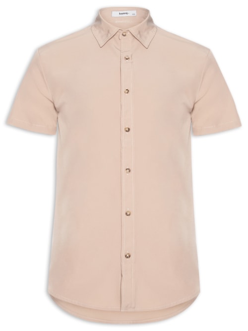 Camisa Masculina Básica - Bege