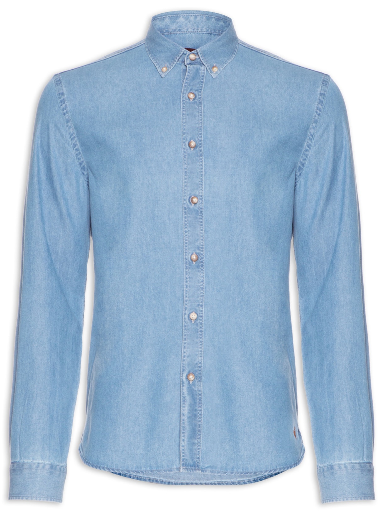 Camisa Masculina Bd Jeans Azul Zapalla