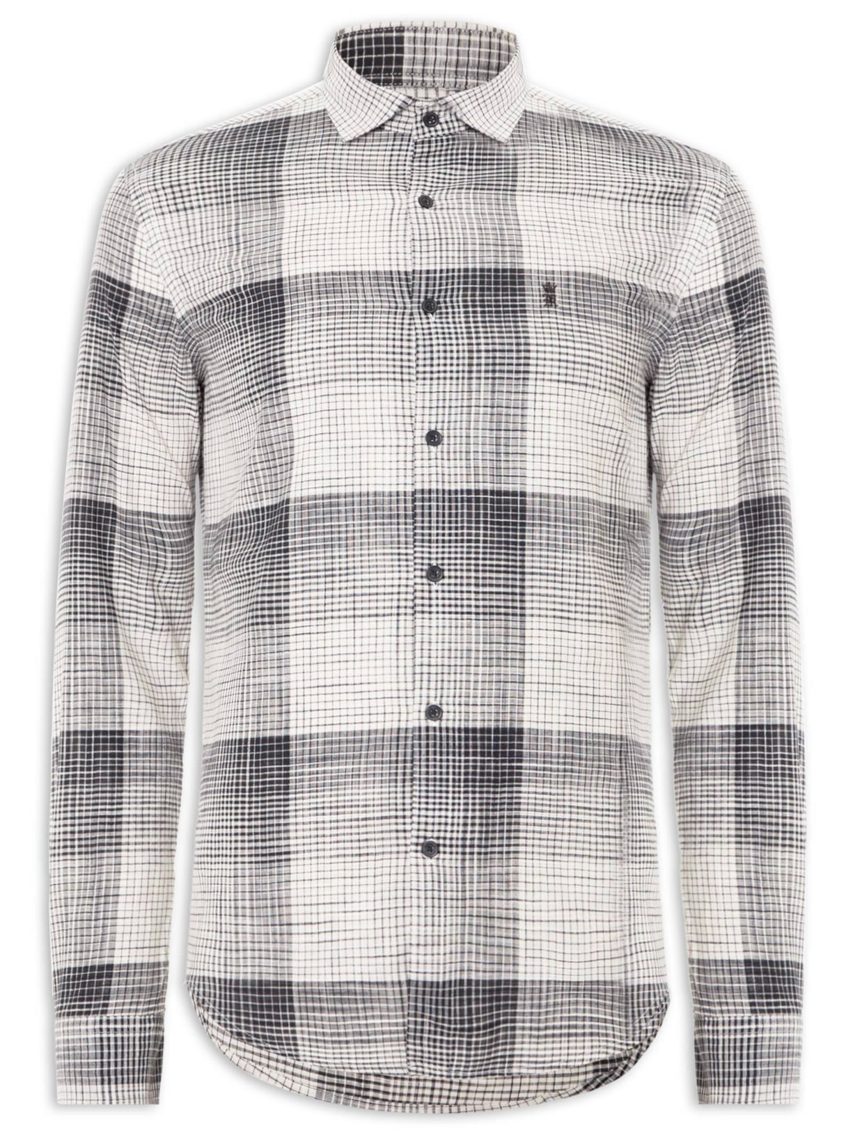 Camisa Masculina Big Xadrez Preto Sergio K