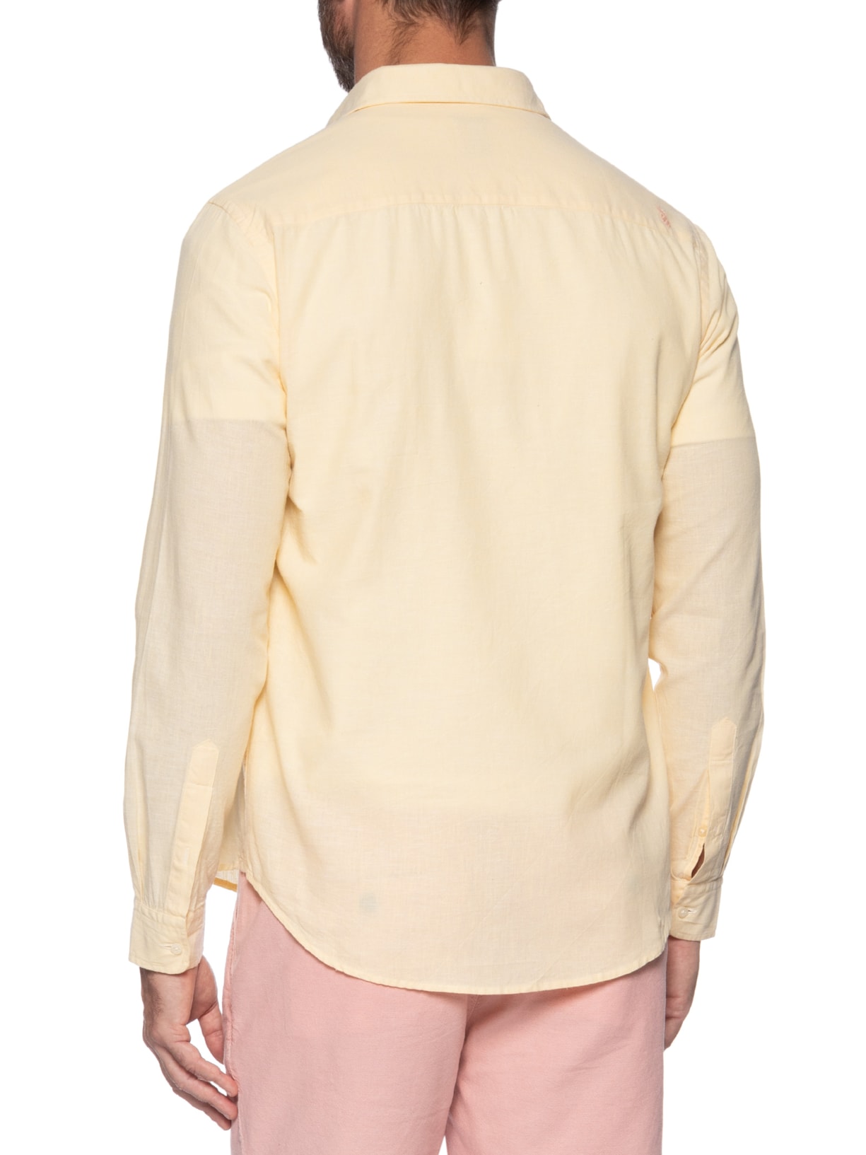 Camisa Masculina Blend Linen Amarelo Pineapple