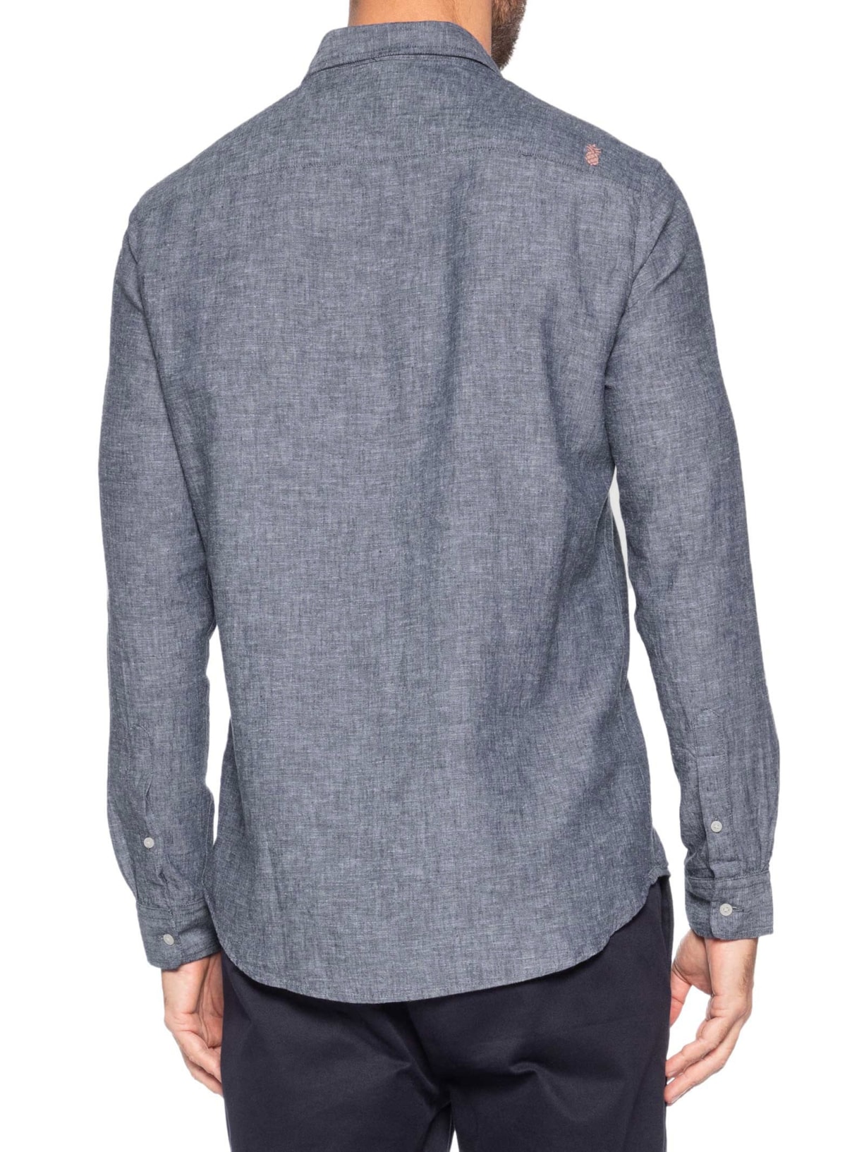 Camisa Masculina Blend Linen Azul Pineapple