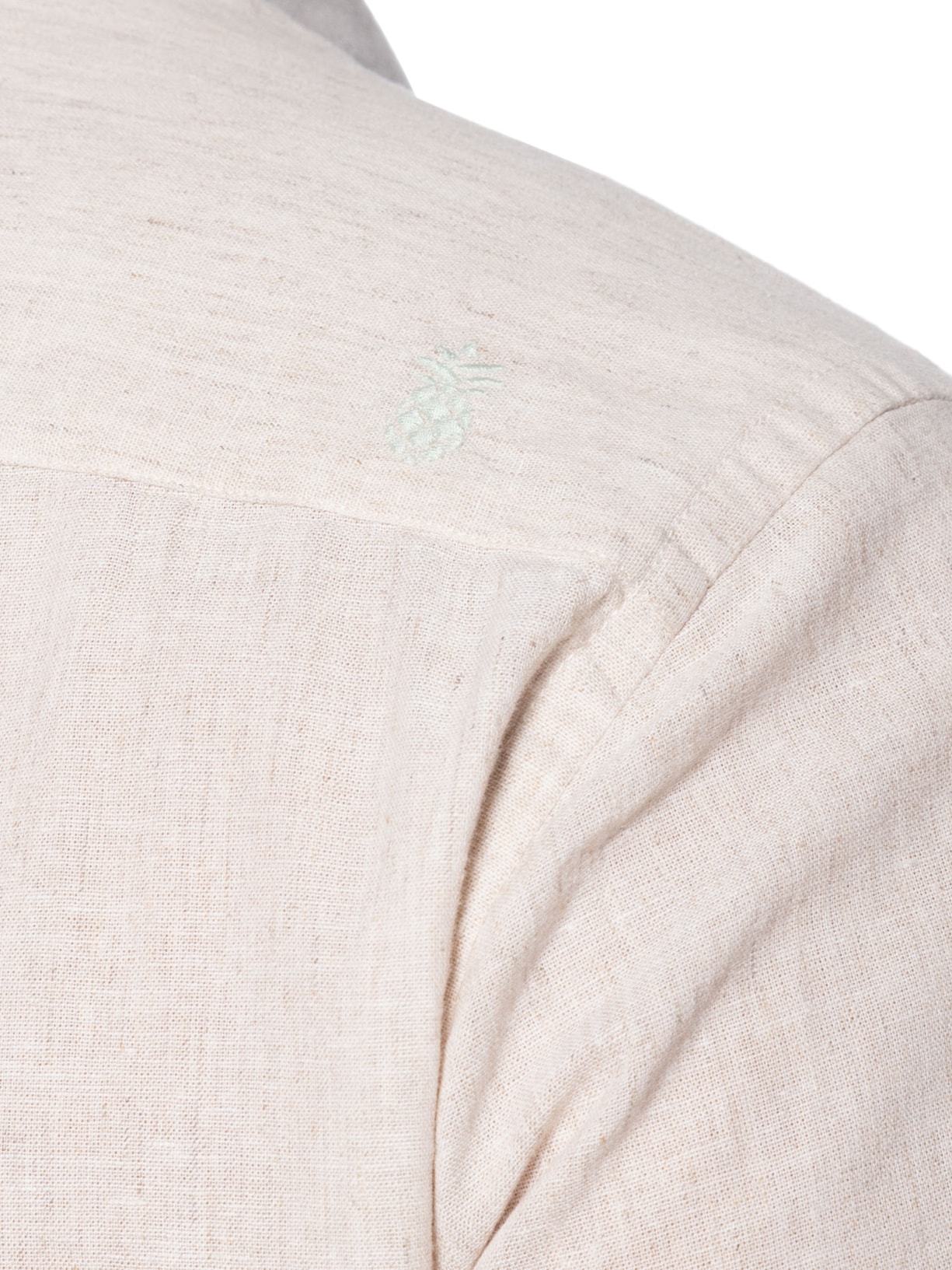Camisa Masculina Blend Linen Bege Pineapple