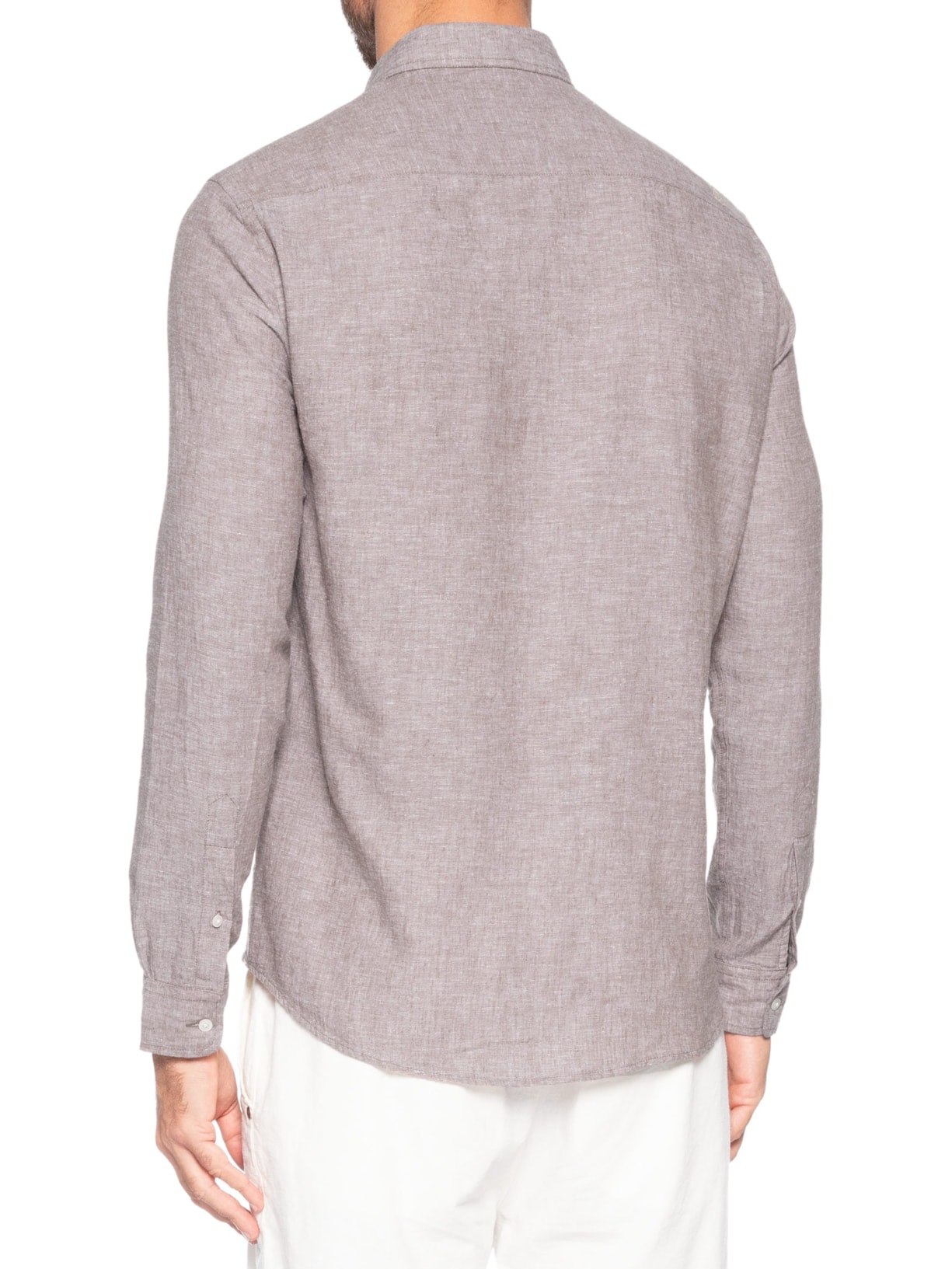 Camisa Masculina Blend Linen Bege Pineapple