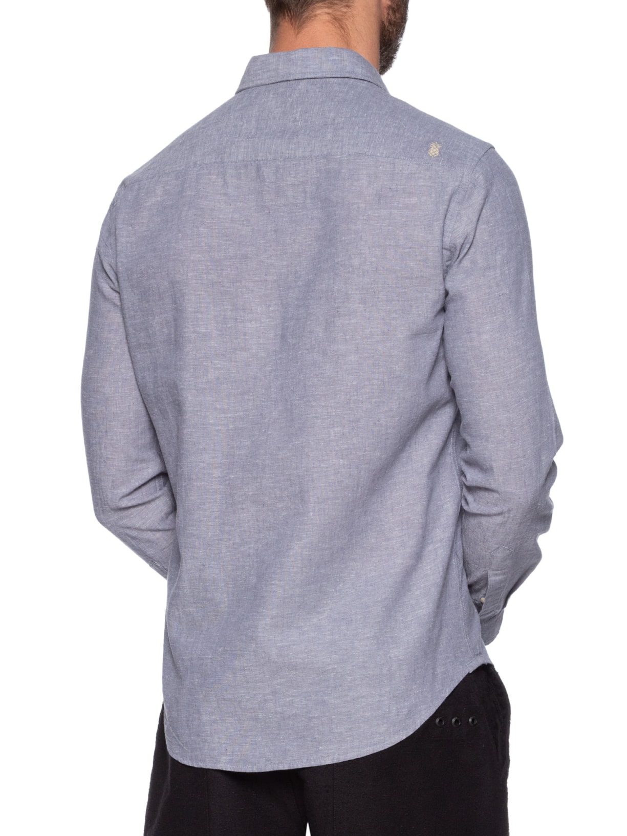 Camisa Masculina Blend Linen Cinza Pineapple