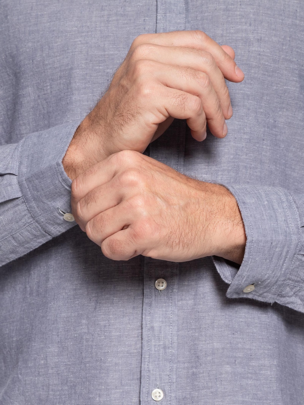 Camisa Masculina Blend Linen Cinza Pineapple