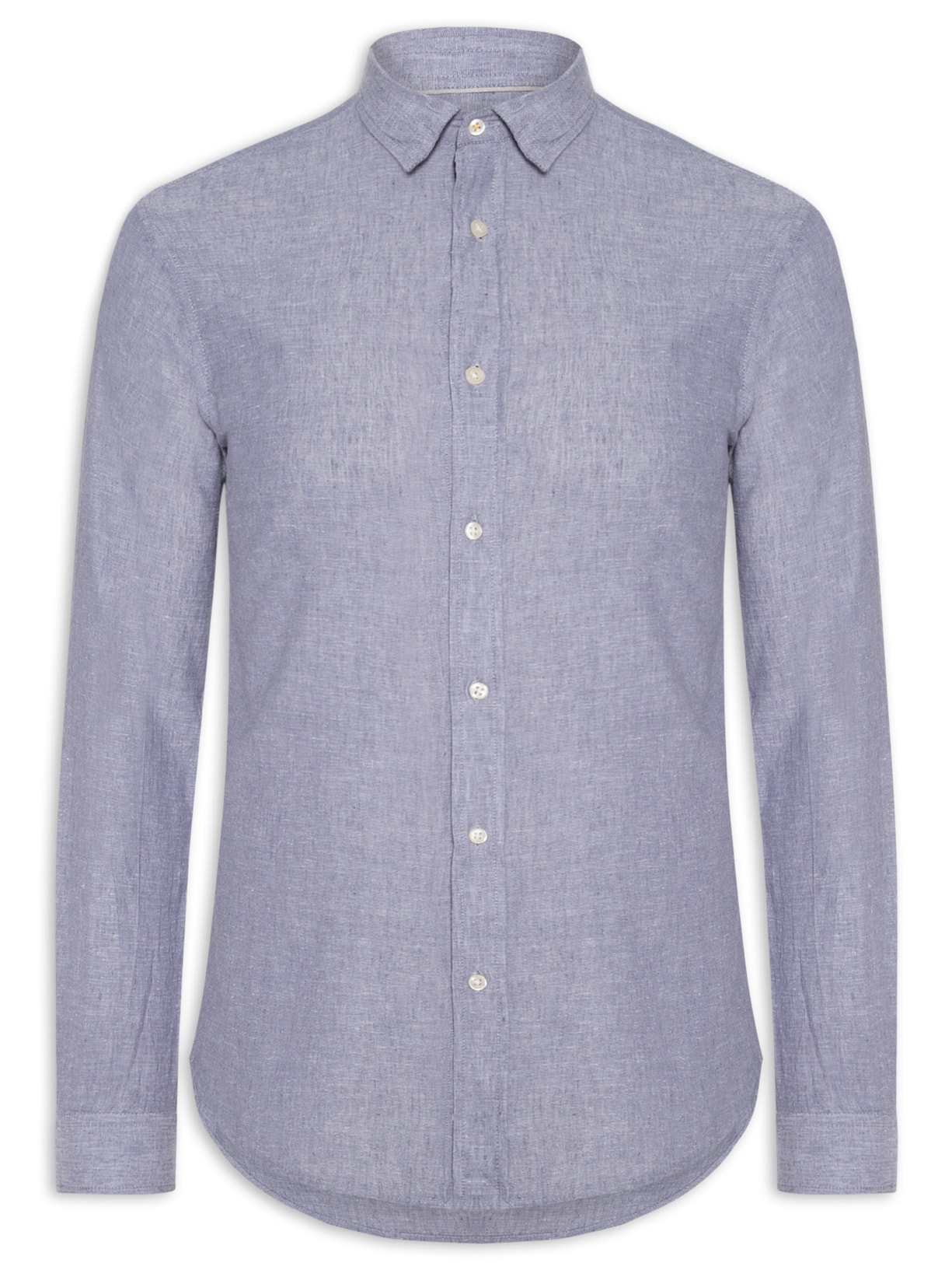 Camisa Masculina Blend Linen - Cinza